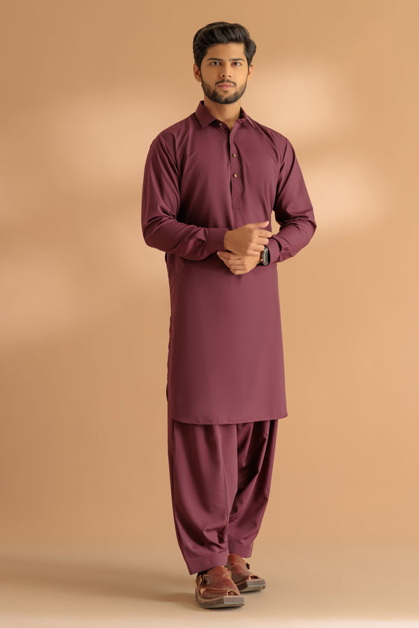 WINE-BLENDED-SHALWAR SUIT - (GSSS24-021) B-34