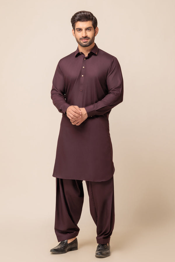 MAROON-BLENDED-SHALWAR SUIT - (GSSW23-084) B-53