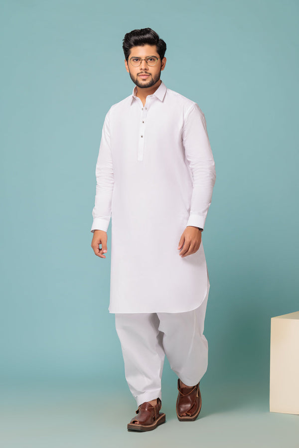 WHITE-SHAHKAR LATHA-SHALWAR SUIT - (GSSW23-090) B-40