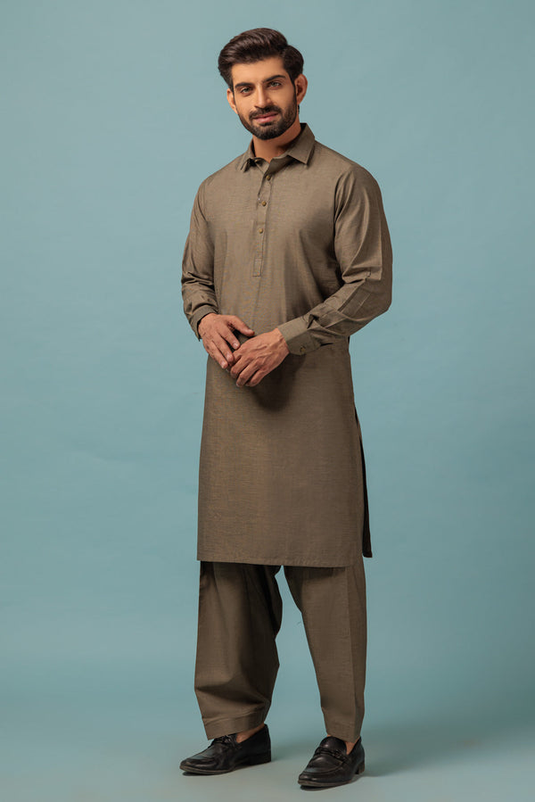 ARMY-YARN DYED-KURTA SHALWAR - (KSRW23-007) B-25