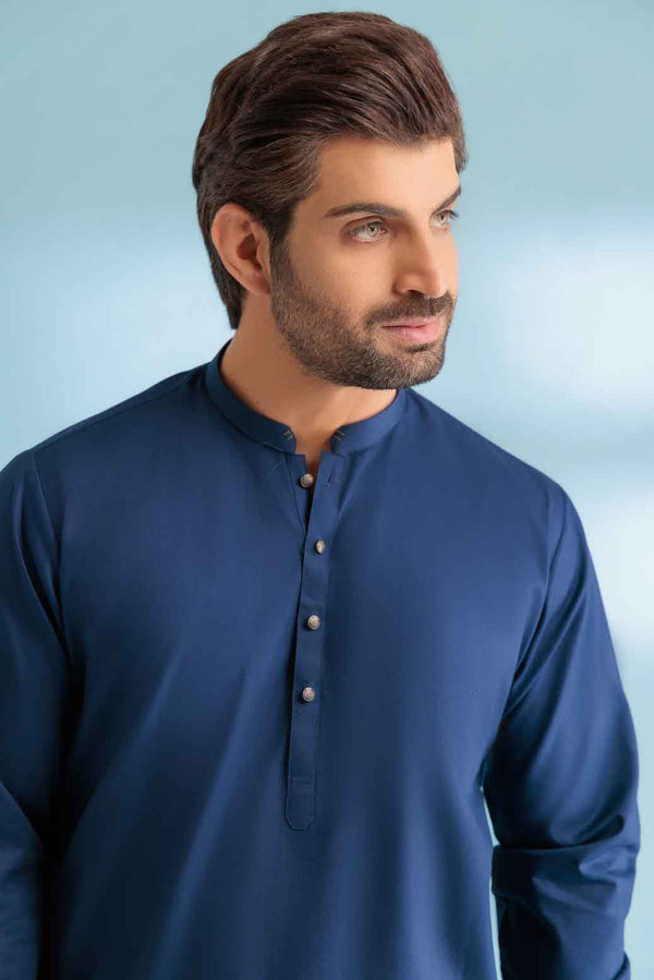 D-BLUE-DOBBY-KURTA SHALWAR - (KSRW23-024) B-09
