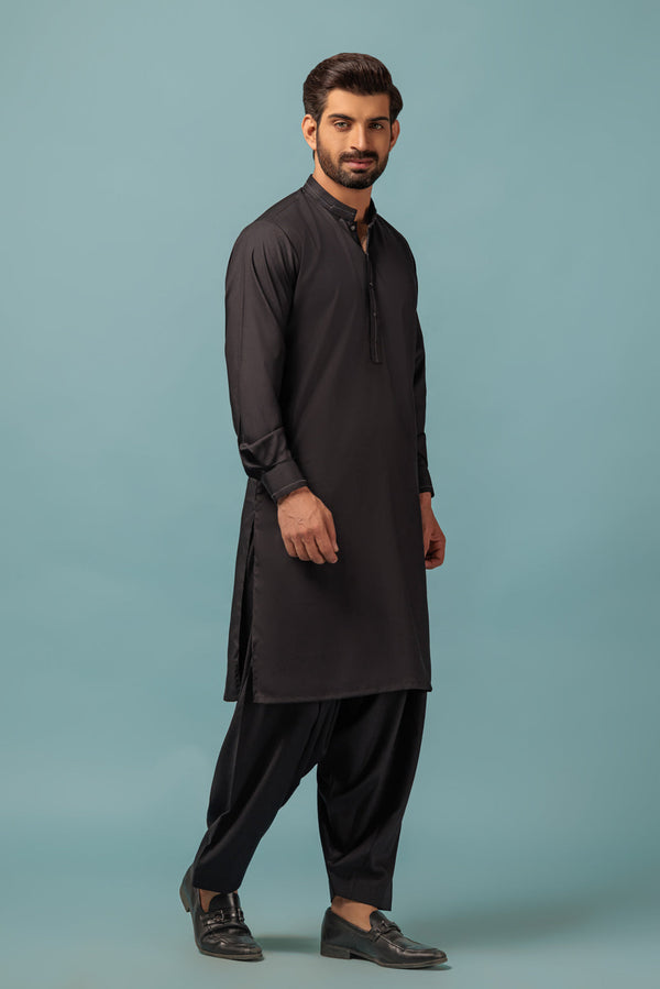 BLACK-BLENDED-KURTA SHALWAR - (KSRW23-037) B-38