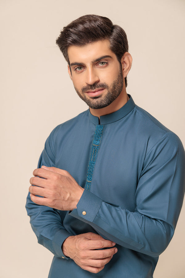 TURKISH-BLENDED-KURTA SHALWAR - (KSRW23-040) B-32