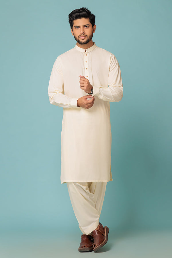 CREAM-BLENDED-KURTA SHALWAR - (KSRW23-042) B-02