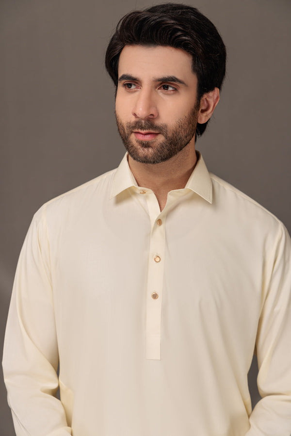 CREAM-BLENDED-KURTA SHALWAR - (KSRW23-044) B-10