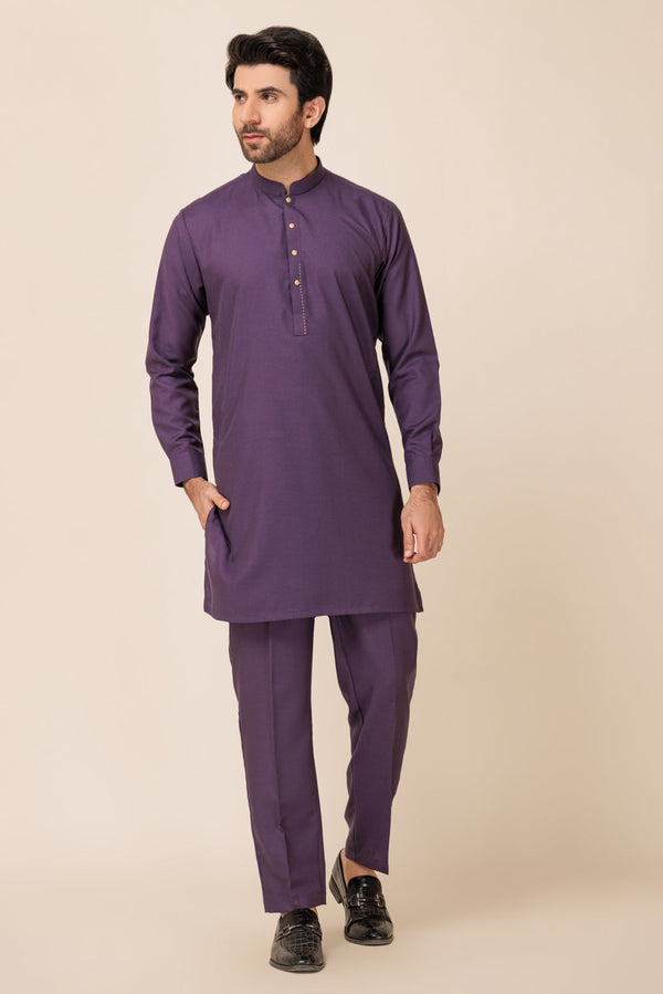 GRAPE-BLENDED-KURTA SHALWAR - (KSW23-015) B-45-46