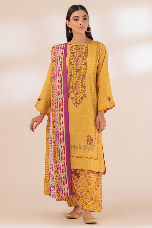 MUSTARD-LAWN-3 PIECE (SSS233P67) B-159